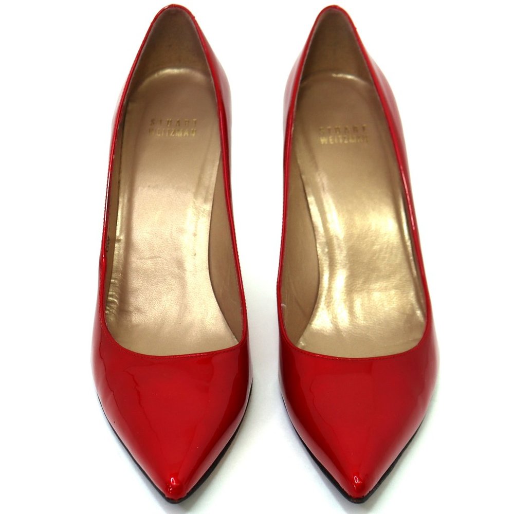 Stuart Weitzman Candy Apple Red 4" Heel Pump Stiletto… Gem